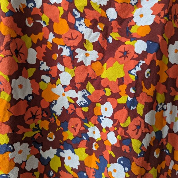 Outdoor Voices Exercise Dress Paprika Bloom Red Orange Floral Built in Shorts - Picture 3 of 8